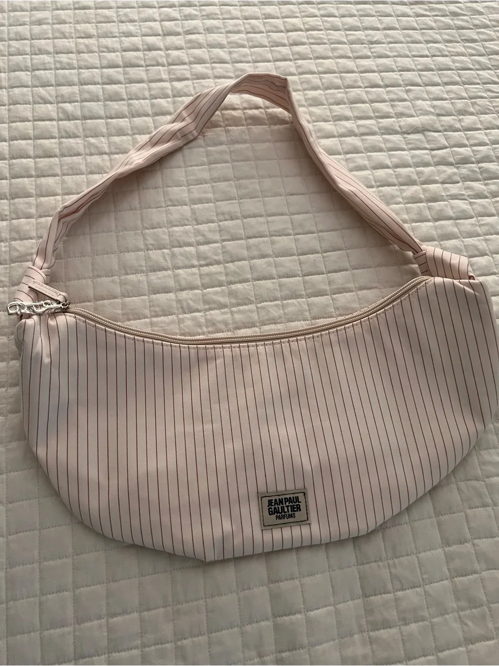 Jean Paul Gaultier Blush Pink Pinstripe Shoulder Bag